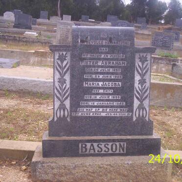 BASSON Pieter Abraham 1856-1925 &amp; Maria Jacoba SMITH 1858-1942