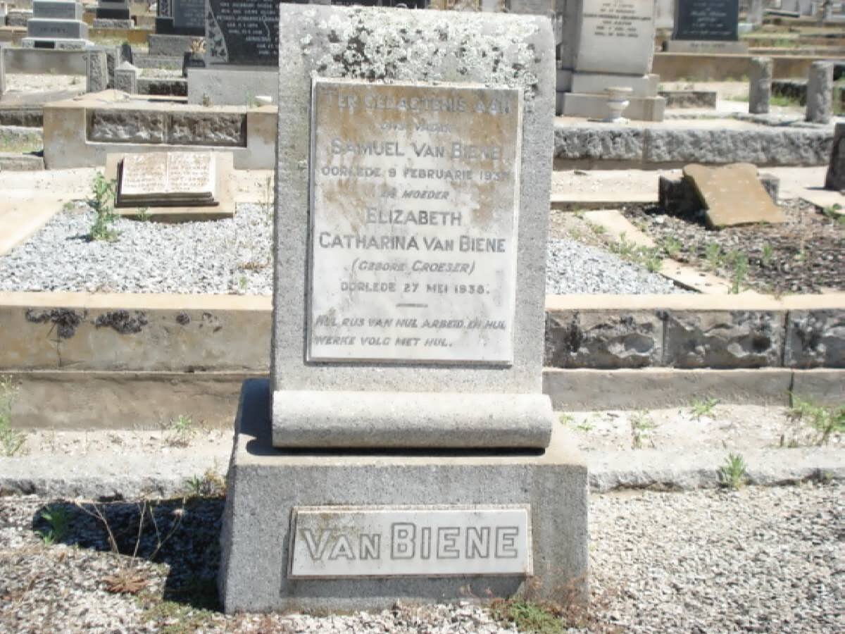 BIENE Elizabeth Catharina, van nee CROESER -1938
