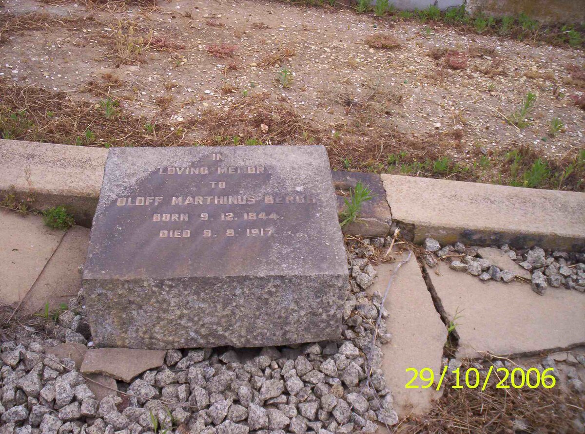 BERGH Oloff Marthinus 1844-1917