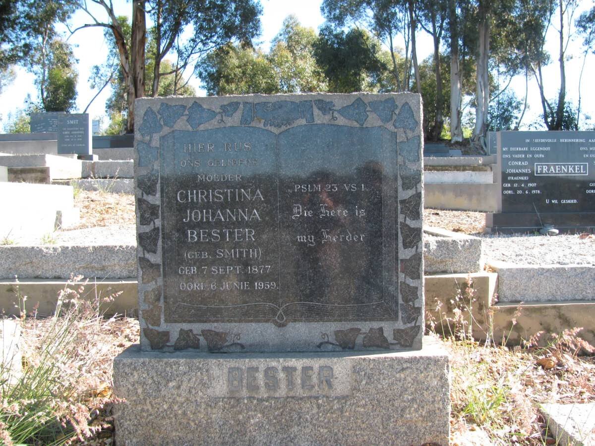 BESTER Christina Johanna nee SMITH 1877-1959