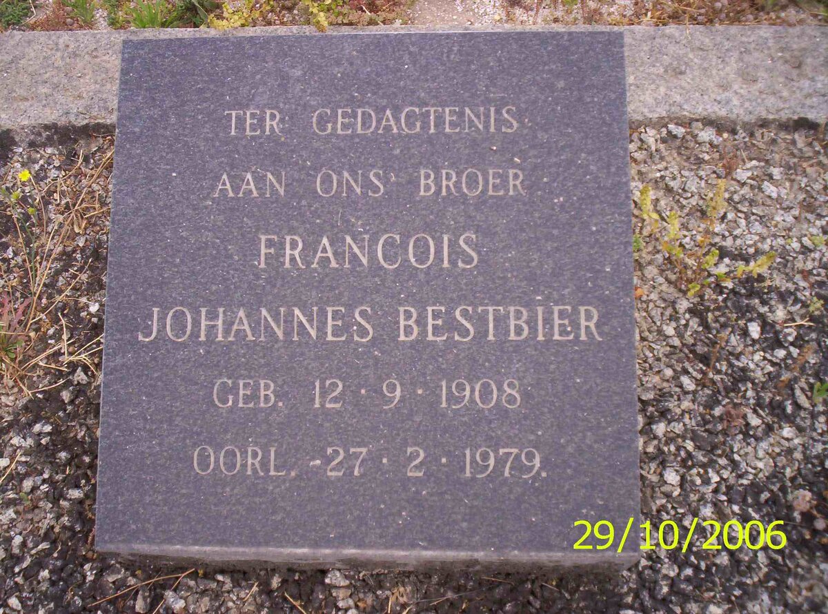 BESTBIER Francois Johannes 1908-1979