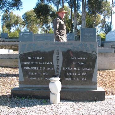 COETZEE Johannes C.P 1907-1978 &amp; Maria M.C. 1913-1996