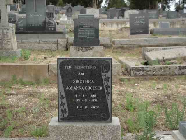 CROESER Dorothea Johanna 1880-1971