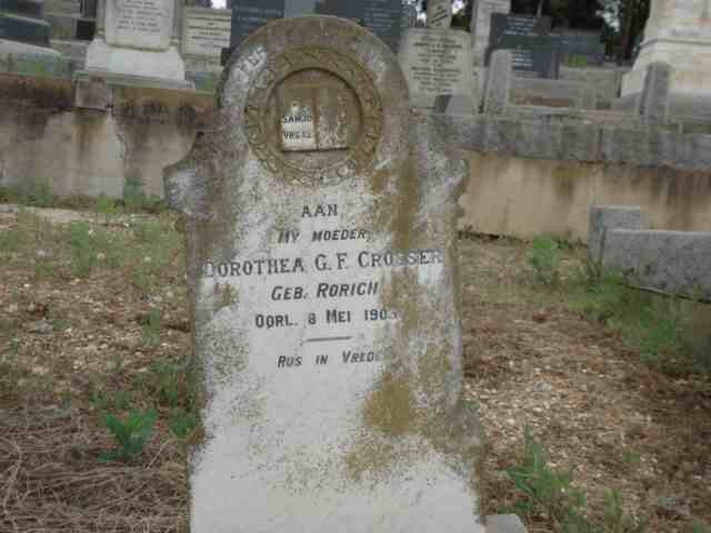 CROESER Dorothea G.F. nee RORICH -190?