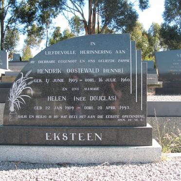 EKSTEEN Hendrik Oostewald 1905-1960 &amp; Helen DOUGLAS 1909-1993