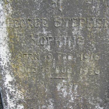 HOPKINS George Stephen 1916-1936