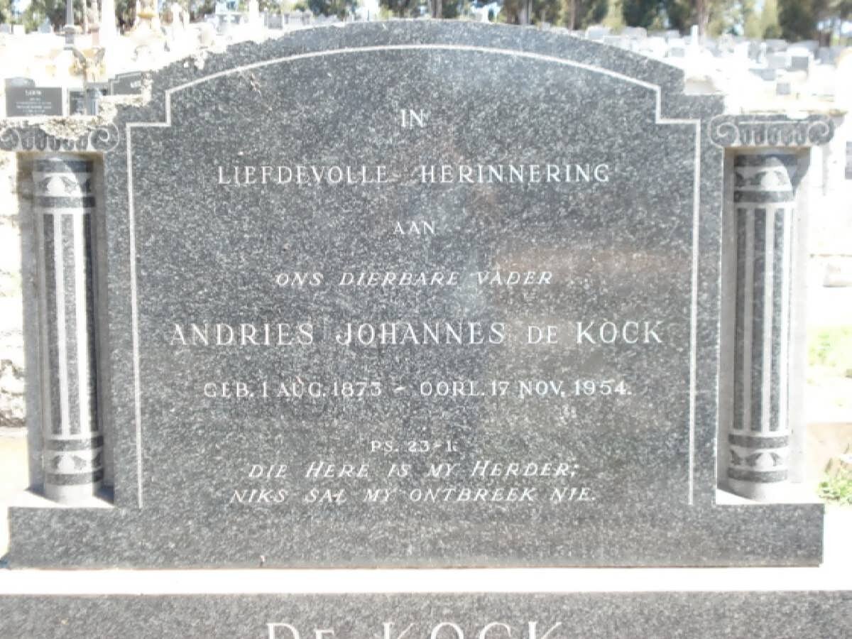 KOCK Andries Johannes, de 1873-1954