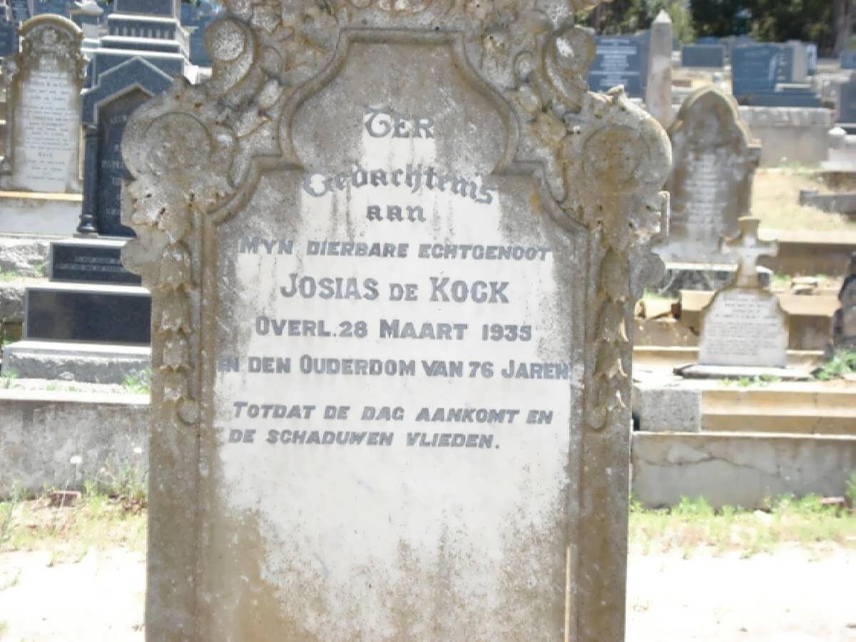 KOCK Josias, de -1935