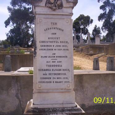 KOCH August Christoffel 1821-1885 &amp; Theodosia  Susanna Elsabi HEYDENRYCH 1831-1909