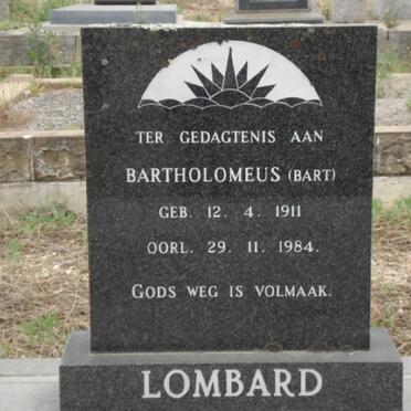 LOMBARD Bartholomeus 1911-1984