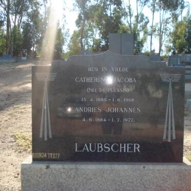 LAUBSCHER Andries Johannes 1884-1977 &amp; Catharina Jacoba DU PLESSIS 1888-1968