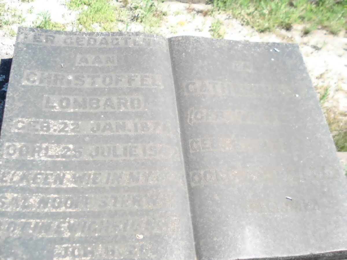 LOMBARD Christoffel 1878-1942 &amp; Catharina W. WALTERS 1880-1965