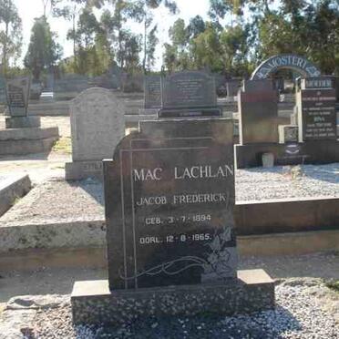 MACLACHLAN Jacob Frederick 1894-1965
