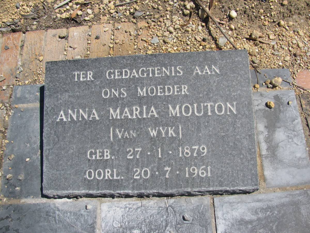 MOUTON Anna Maria nee VAN WYK 1879-1961