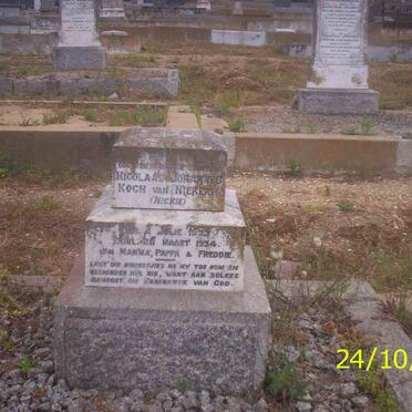 NIEKERK Nicolaas Johannes Koch, van 1933-1934