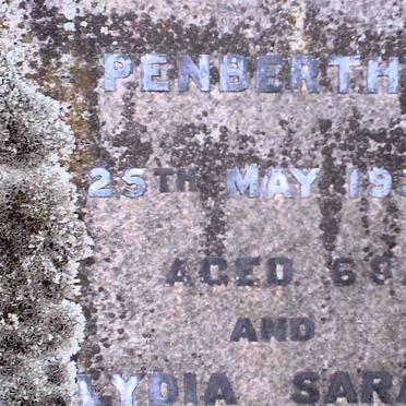 PENBERTHY William Pearce -1933 &amp; Lydia Sarah -1958
