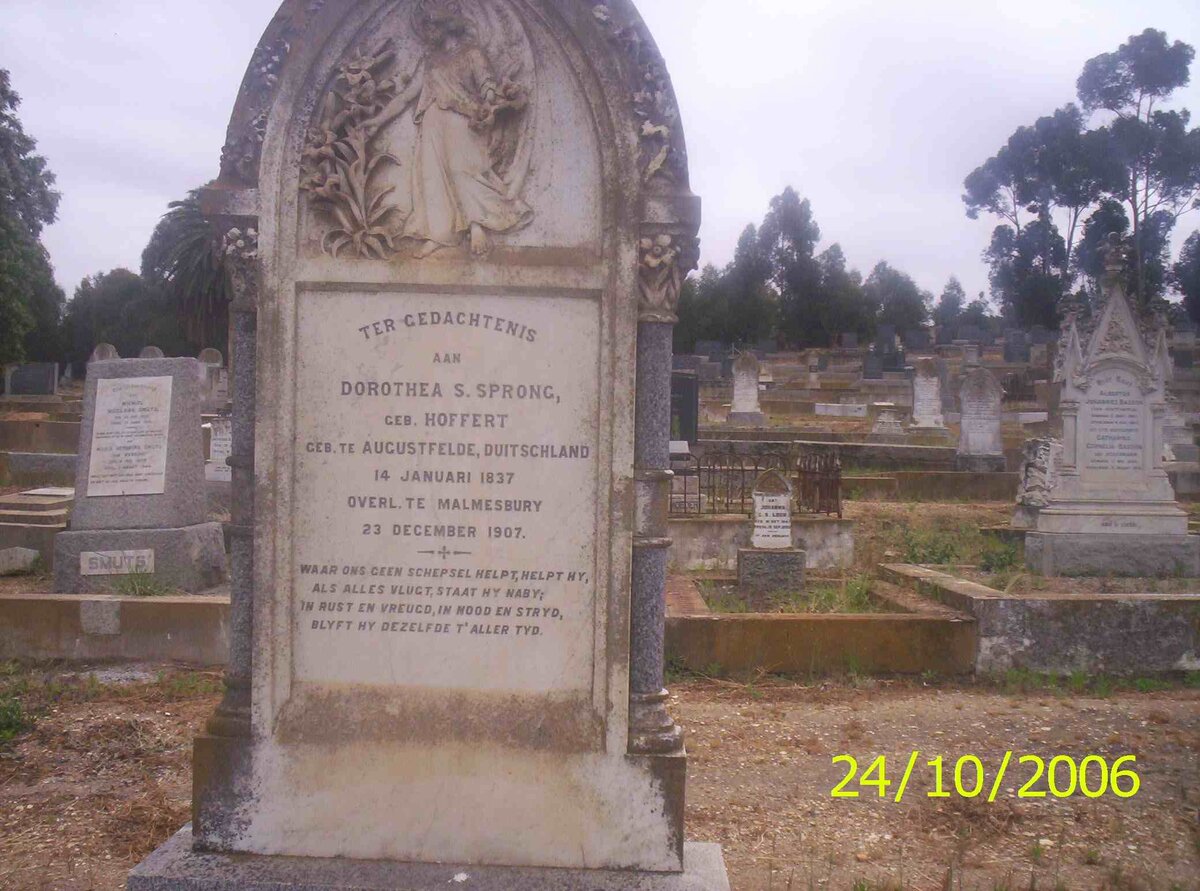 SPRONG Dorothea S. neé HOFFERT 1837-1907