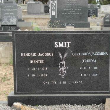 SMIT Hendrik Jacobus 1918-1989 &amp; Gertruida Jacomina 1918-2006