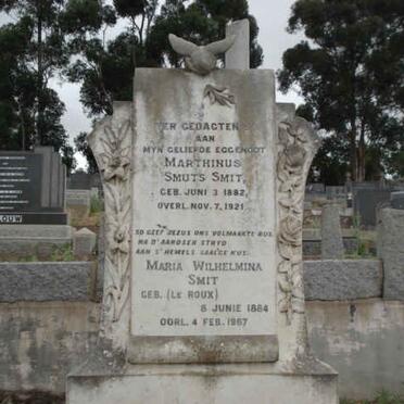 SMIT Marthinus Smuts 1882-1921 &amp; Maria Wilhelmina LE ROUX 1884-1967