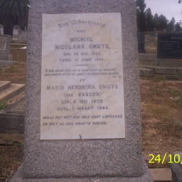 SMUTS Michiel Nicolaas 1865-1925 &amp; Maria Hendrika BASSON 1875-1944
