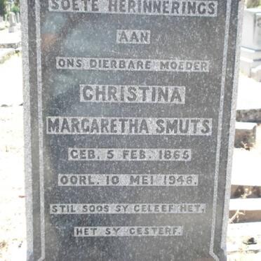 SMUTS Christina Margaretha 1865-1946