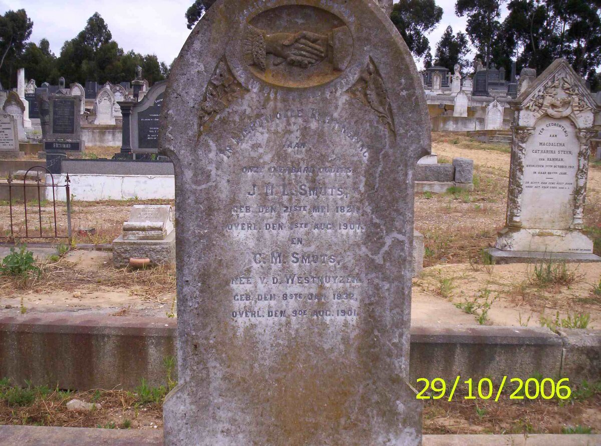 SMUTS J.M.L. 1821-1907 &amp; C.M. v.d. WESTHUIZEN 1832-1901