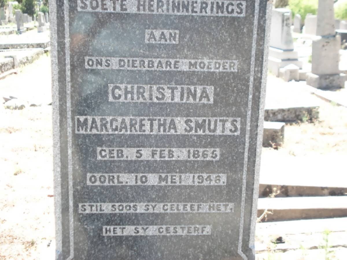 SMUTS Christina Margaretha 1865-1946