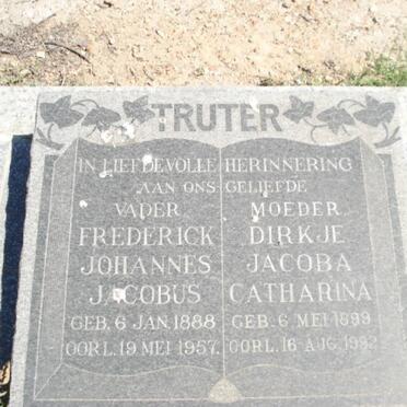 TRUTER Frederick Johannes Jacobus 1888-1957 &amp; Dirkje Jacoba Catharina 1899-1992