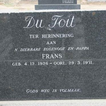 TOIT Frans, du 1926-1971
