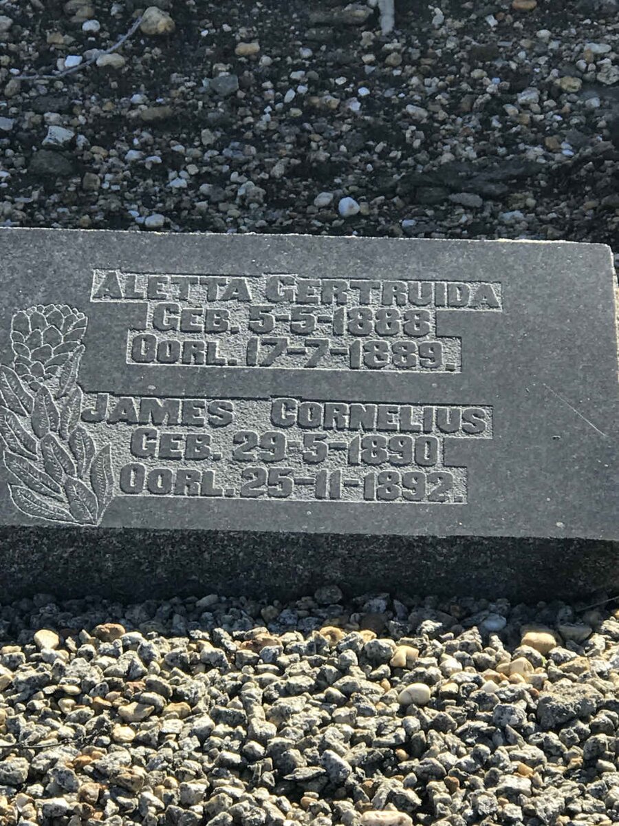 ? Aletta Gertruida 1888-1889 :: ? James Cornelius 1890-1892