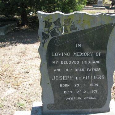 VILLIERS Joseph, de 1904-1971