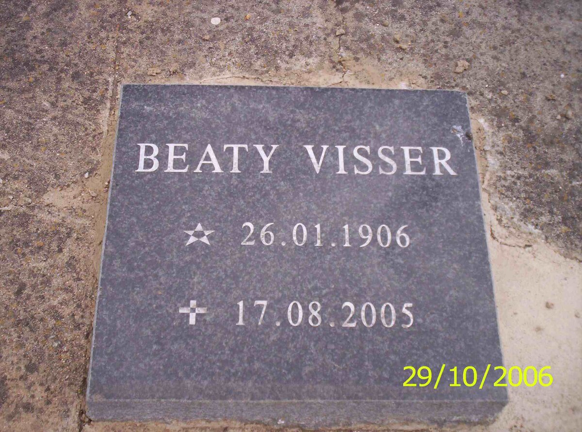 VISSER Beaty 1906-2005