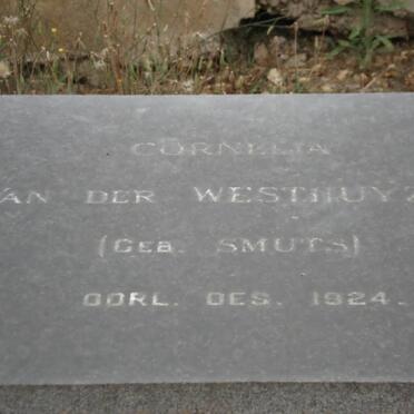 WESTHUIZEN Cornelia, van der nee SMUTS -1924
