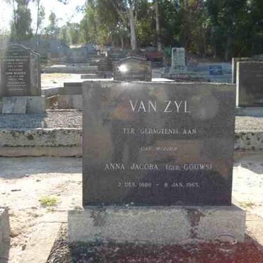 ZYL Anna Jacoba, van nee GOUWS 1886-1965