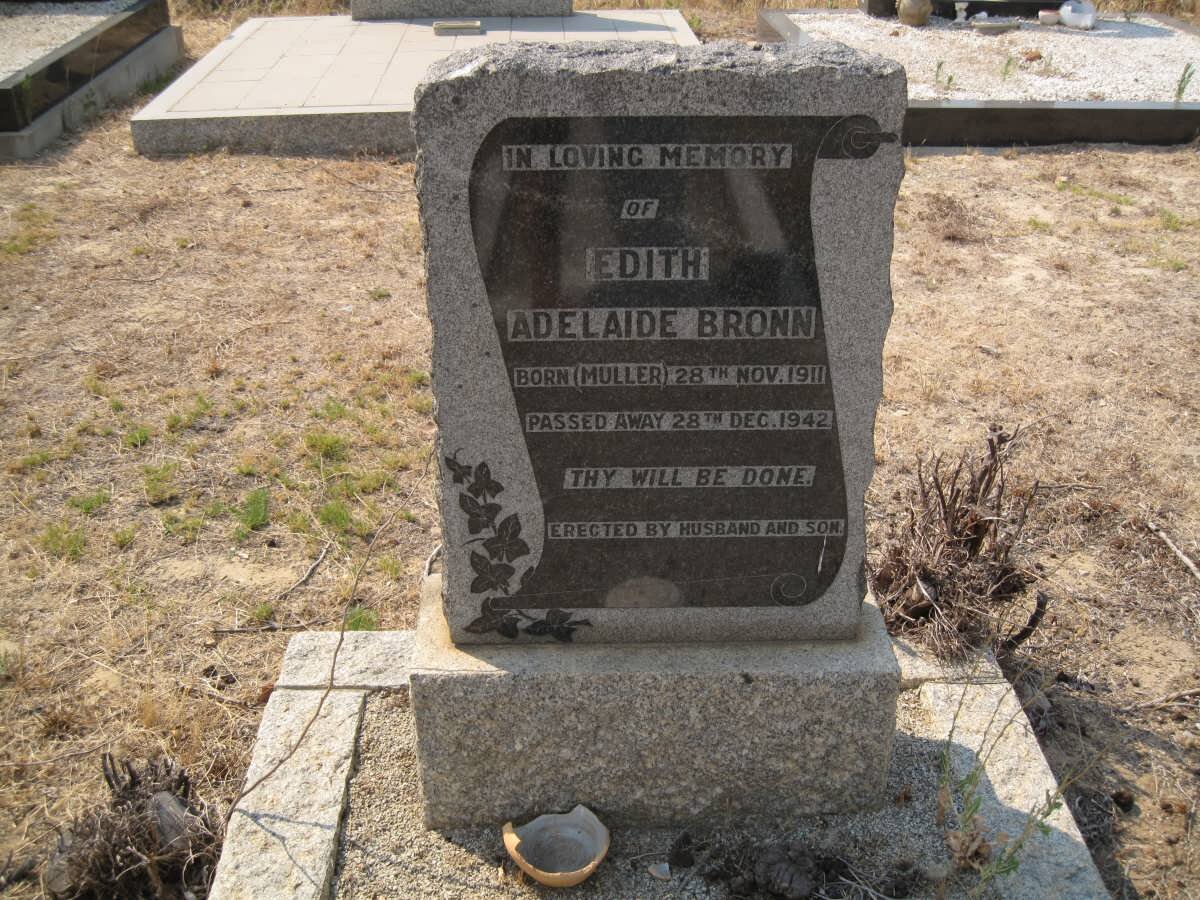 BRONN Edith Adelaide nee MULLER 1911-1942