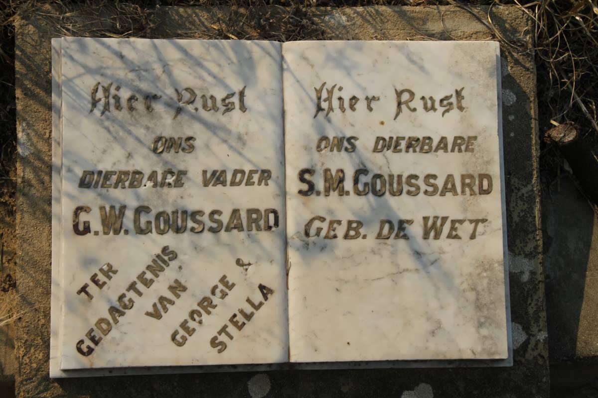 GOUSSARD G.W. &amp; S.M. DE WET