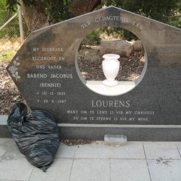 LOURENS Barend Jacobus 1935-1987