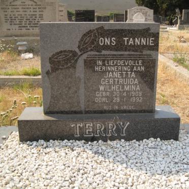TERRY Janetta Gertruida Wilhelmina 1909-1992