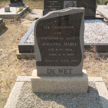 WET Johanna Maria, de 1894-1969