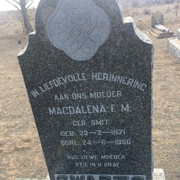 SWARTS Magdalena F.M. nee SMIT 1871-1950