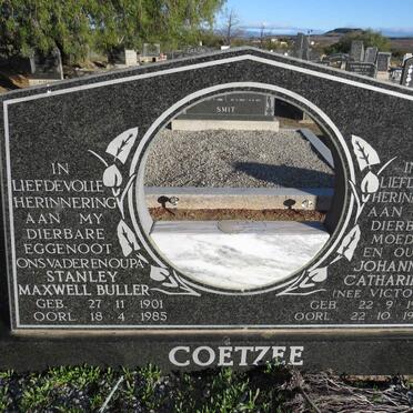 COETZEE Stanley Maxwell Buller 1901-1985 & Johanna Catharina VICTOR 1915-1988