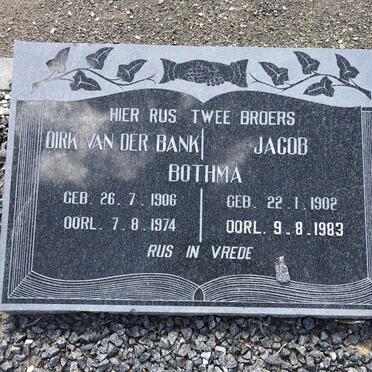 BOTHMA Jacob 1902-1983 :: BOTHMA Dirk van der Bank 1906-1974