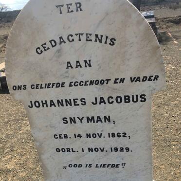 SNYMAN Johannes Jacobus 1862-1929