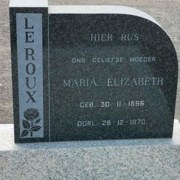 ROUX Maria Elizabeth, le 1896-1970