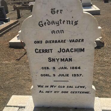 SNYMAN Gerrit Joachim 1864-1937