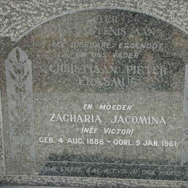 ERASMUS Christiaan Pieter 1884-1956 &amp; Zacharia Jacomina VICTOR 1888-1961