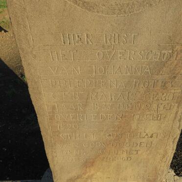 BOTES Johanna Phileppena nee MARAIS 1833-1920