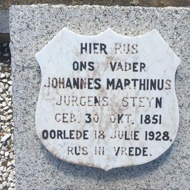 STEYN Johannes Marthinus Jurgens 1851-1928