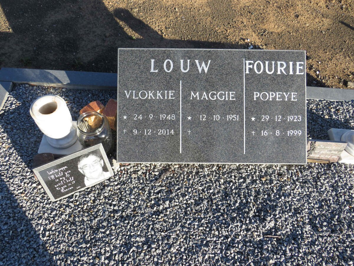 LOUW Vlokkie 1948-2014 & Maggie 1951- :: FOURIE Popeye 1923-1999