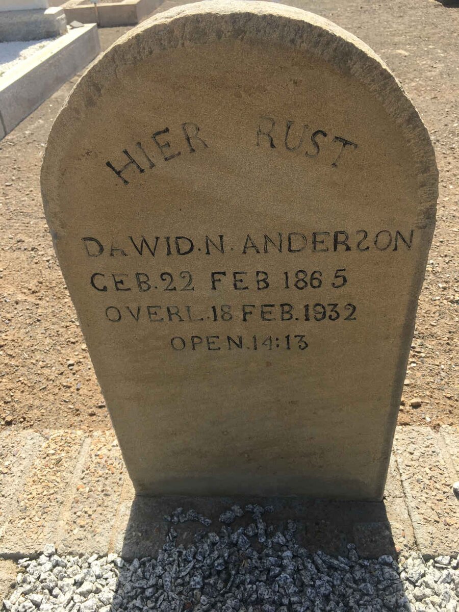 ANDERSON Dawid N. 1865-1932